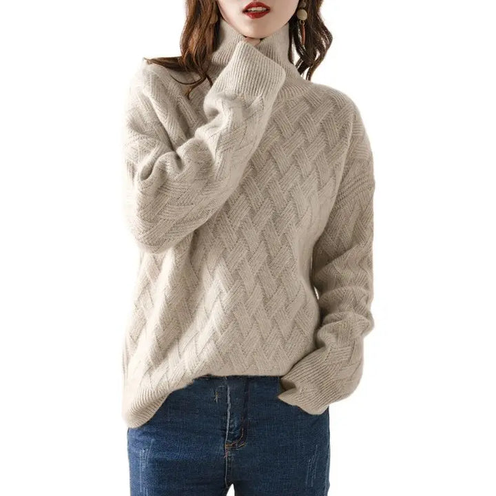Mila | Zeitloser Strickpullover mit feinem Rollkragen