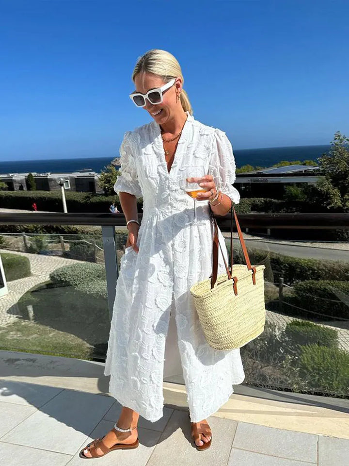 Greta | Elegantes Mykonos Kleid Damen Stil