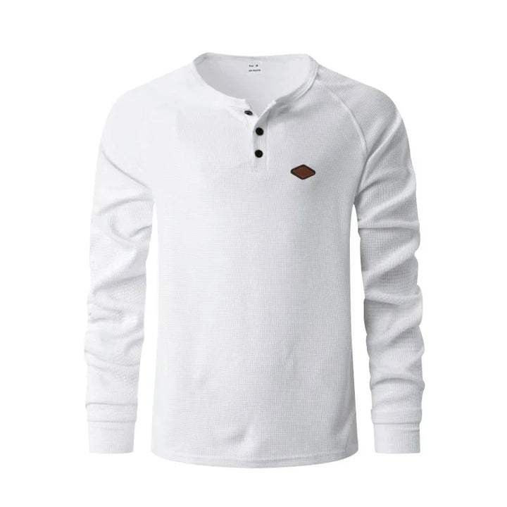 Rafael | Struktur-Henley Herren elegant & alltagstauglich