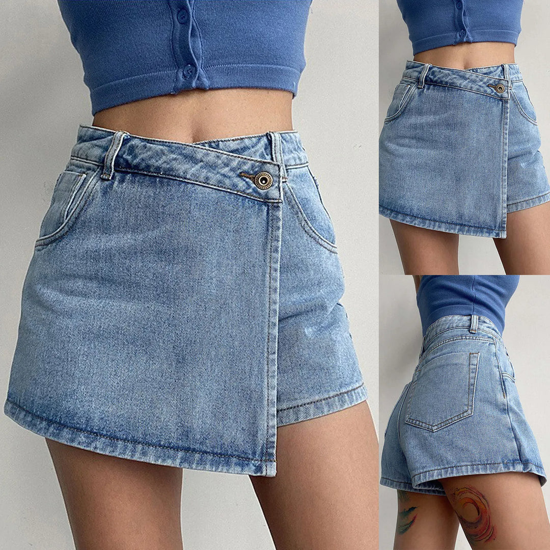 Olivia | Denim Mini-Rock für lässige Sommerlooks im Alltag