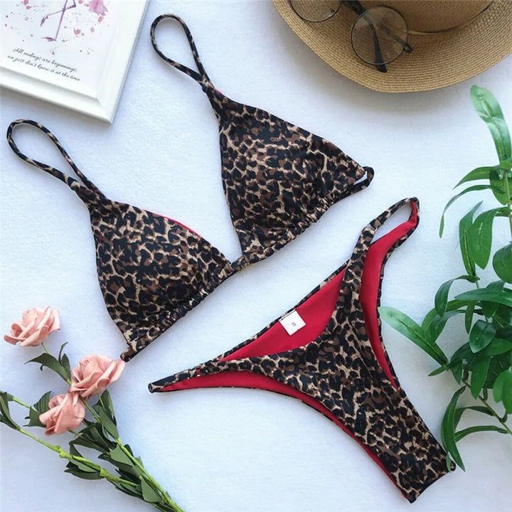 Silje | Bikini-Set - Leopard für wilde und stilvolle Strandtage