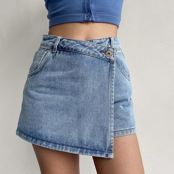 Olivia | Denim Mini-Rock für lässige Sommerlooks im Alltag