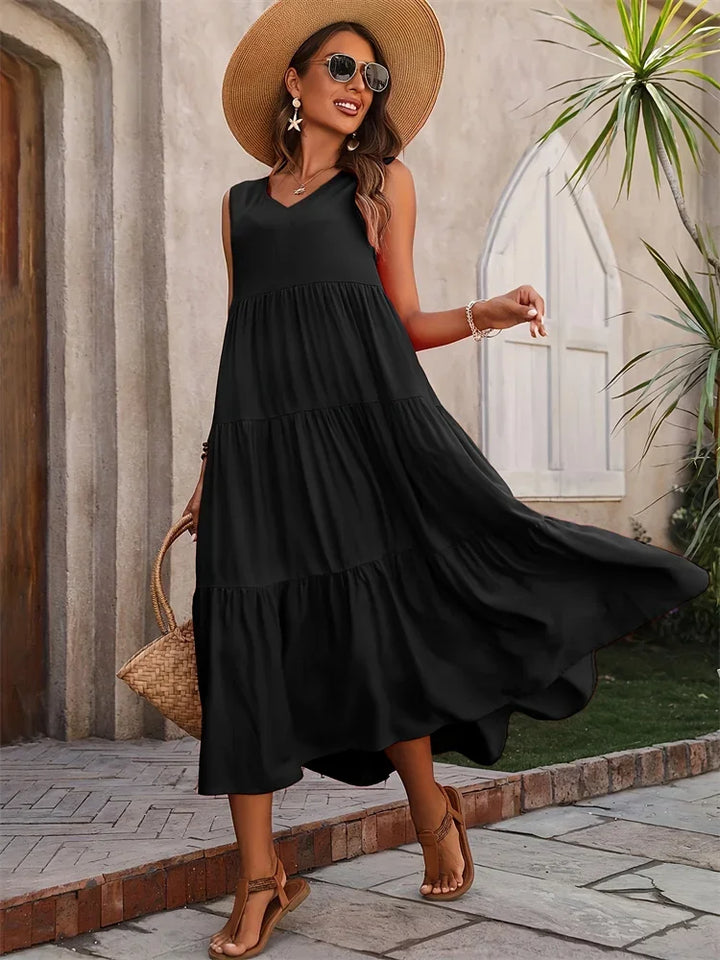 Mia | Modisches Maxikleid Damen Elegant Chic