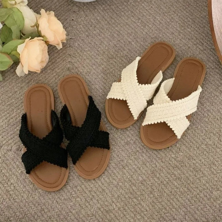 2024 Sommer Sandalen mit gekreuzten Bändern und Komfortsohle