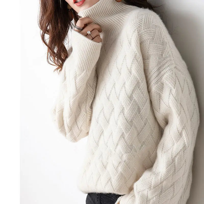 Mila | Zeitloser Strickpullover mit feinem Rollkragen