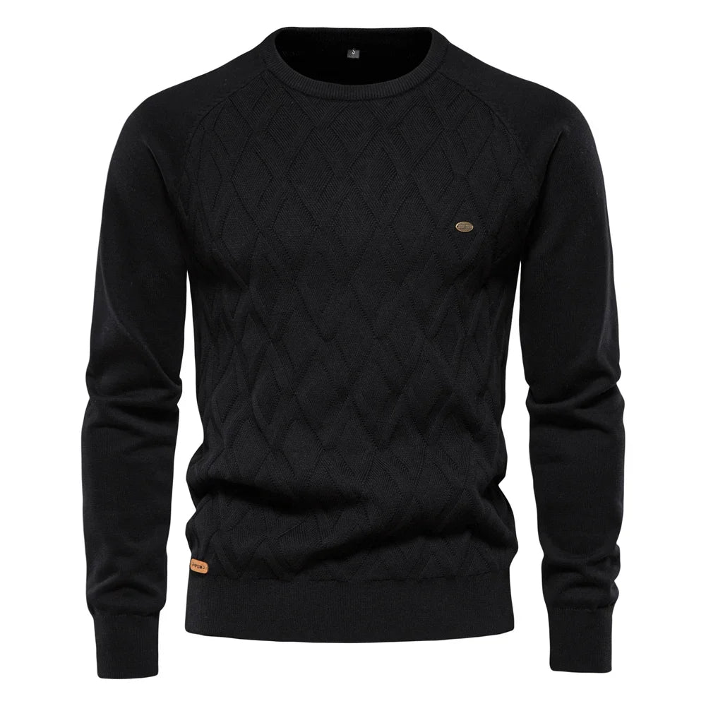 Leon | Zeitloser Pullover für Herren im Rautendesign