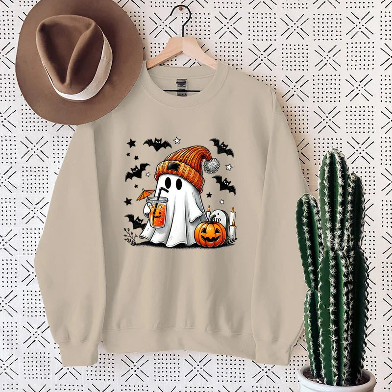 NovaWeen | Kuscheliges Halloween Sweatshirt mit Geist-Print