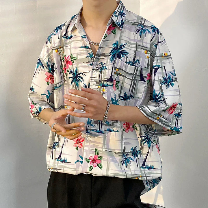 Tropical Summer Breezy Baumwollhemd für heiße Sommertage