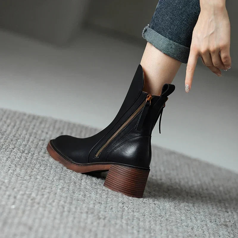 Gracia | Lederstiefeletten mit zeitloser Silhouette