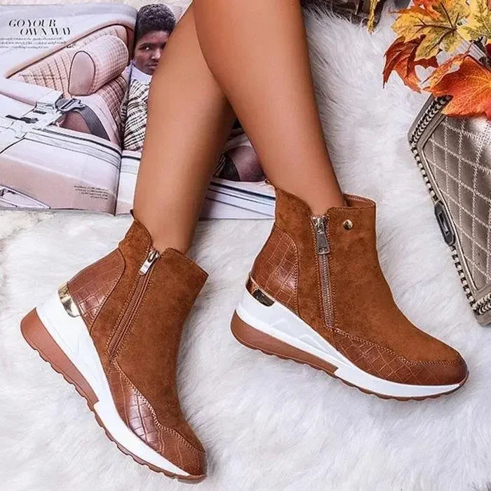 Nova | Bequeme Keilstiefel für Herbsttage in Premium-Qualität
