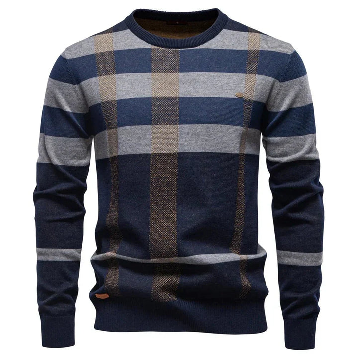 David | Modischer Herrenpullover mit Rautendesign