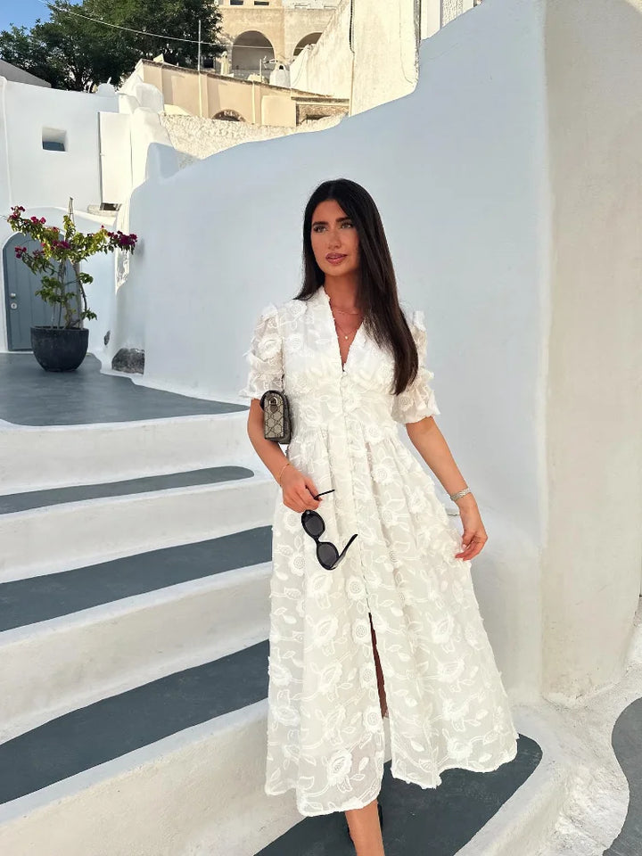 Greta | Elegantes Mykonos Kleid Damen Stil