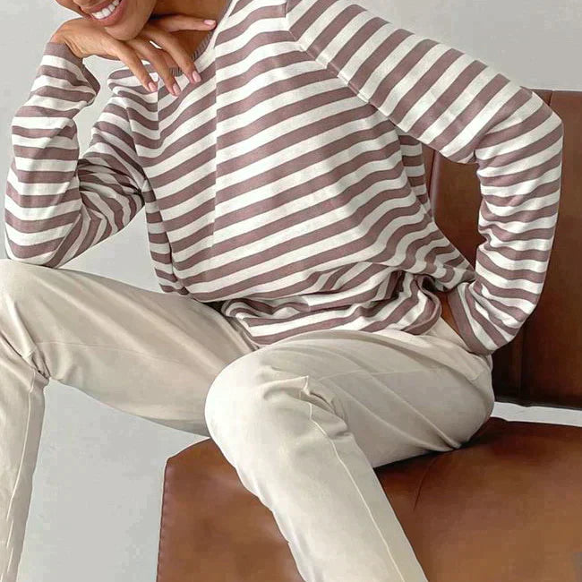 Elegantes gestreiftes T-Shirt | Sommerlich  Leichter Stoff