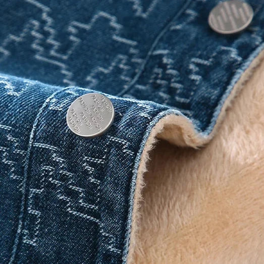 Friedhelm | Gemusterte Jeansjacke im modernen Stil