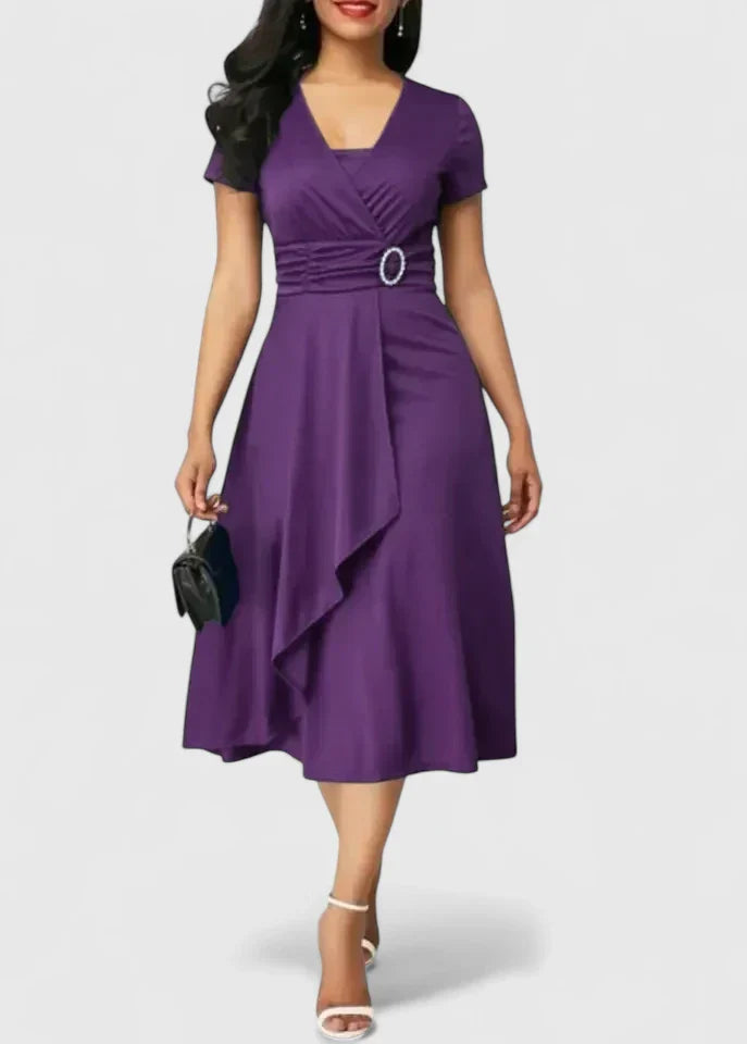Laura | Schlichtes Midikleid Damen stilvoll & modern