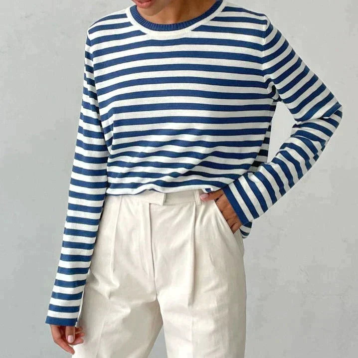 Elegantes gestreiftes T-Shirt | Sommerlich  Leichter Stoff