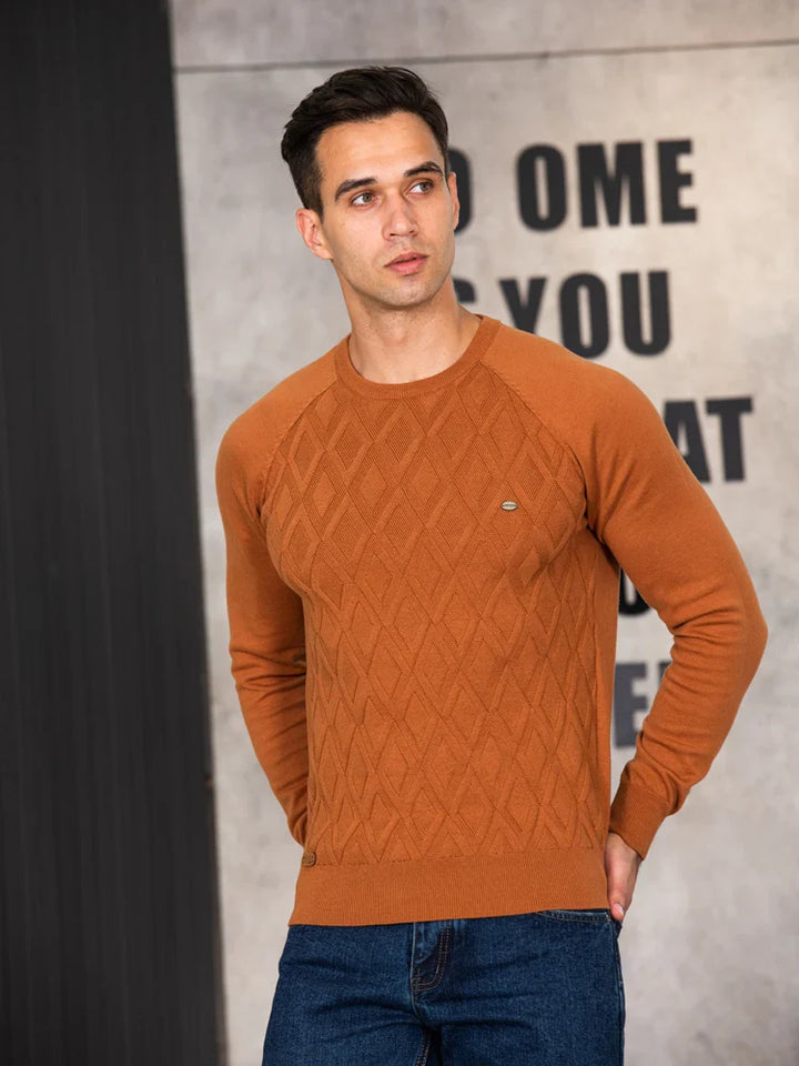 Leon | Zeitloser Pullover für Herren im Rautendesign