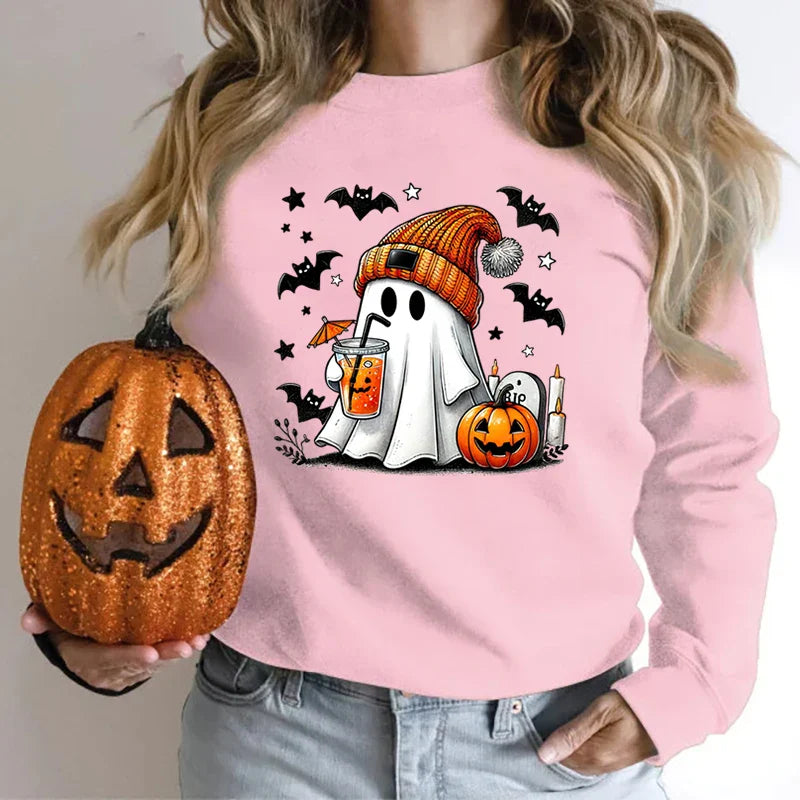 NovaWeen | Kuscheliges Halloween Sweatshirt mit Geist-Print