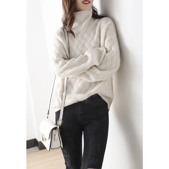 Mila | Zeitloser Strickpullover mit feinem Rollkragen