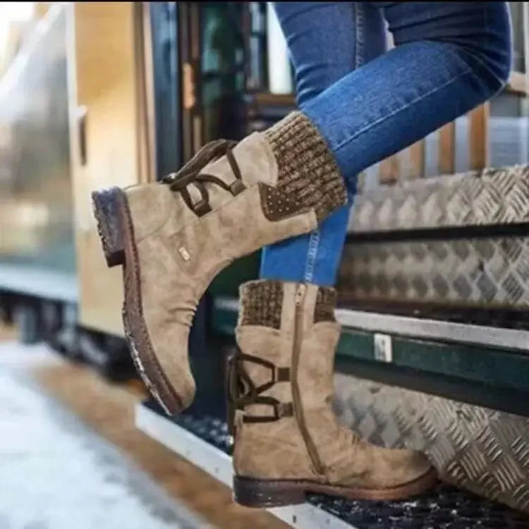 Leonie | Warme Damen Winterstiefel mit Profilsohle