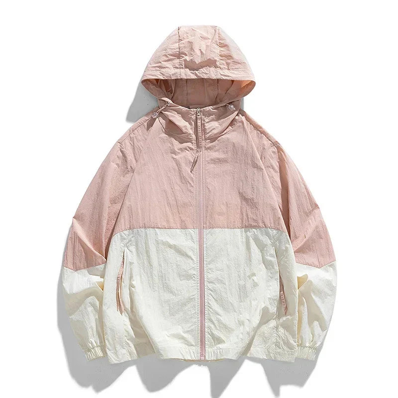 Sophie | Lässige Windbreaker Jacke mit Hoodie