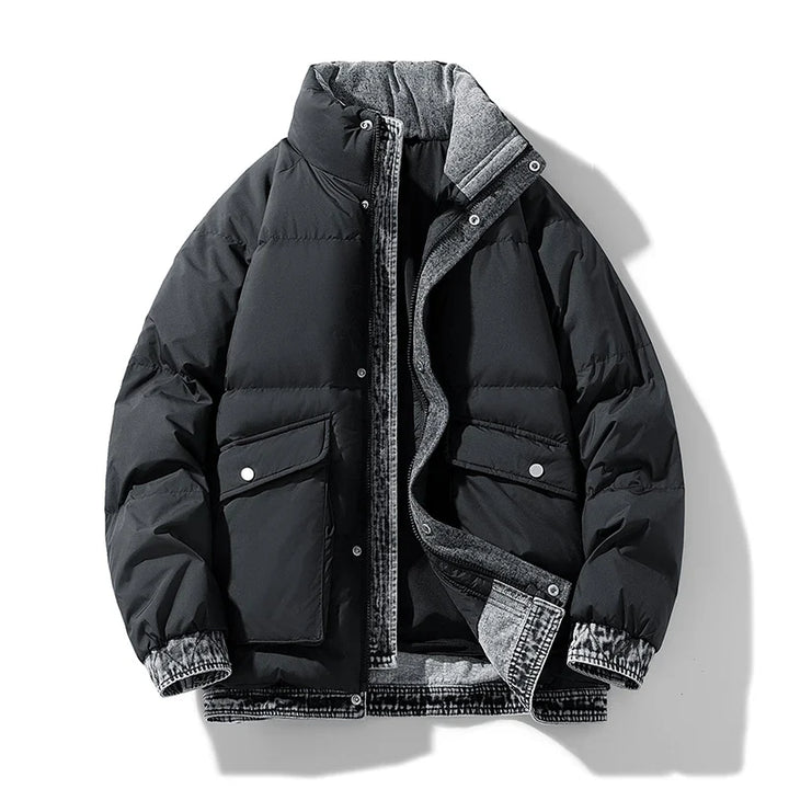 Stonehaven | Gefütterte Daunenjacke aus robustem Denim