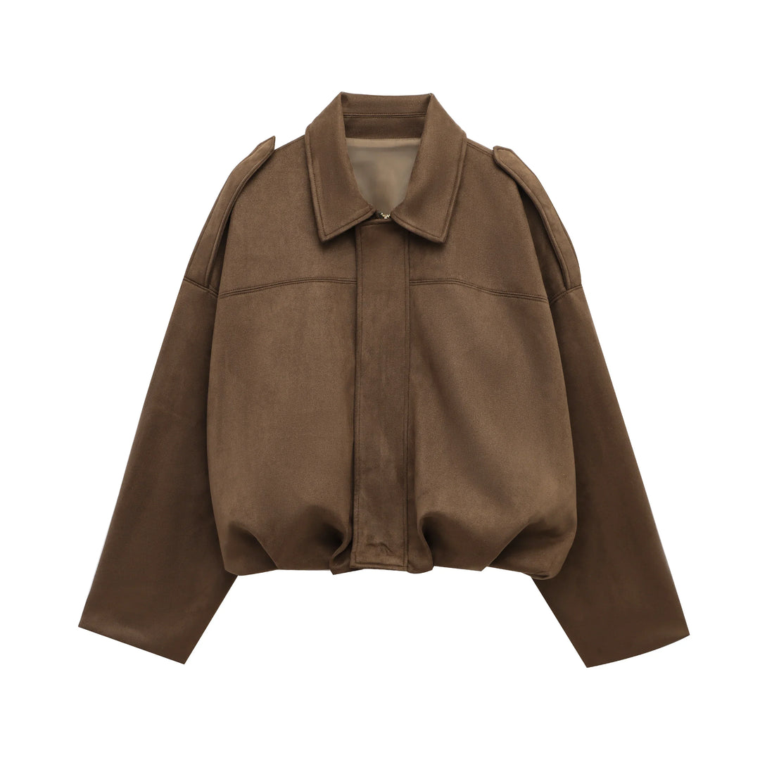 Mia | Elegante Wildleder Bomberjacke Damen für City-Looks