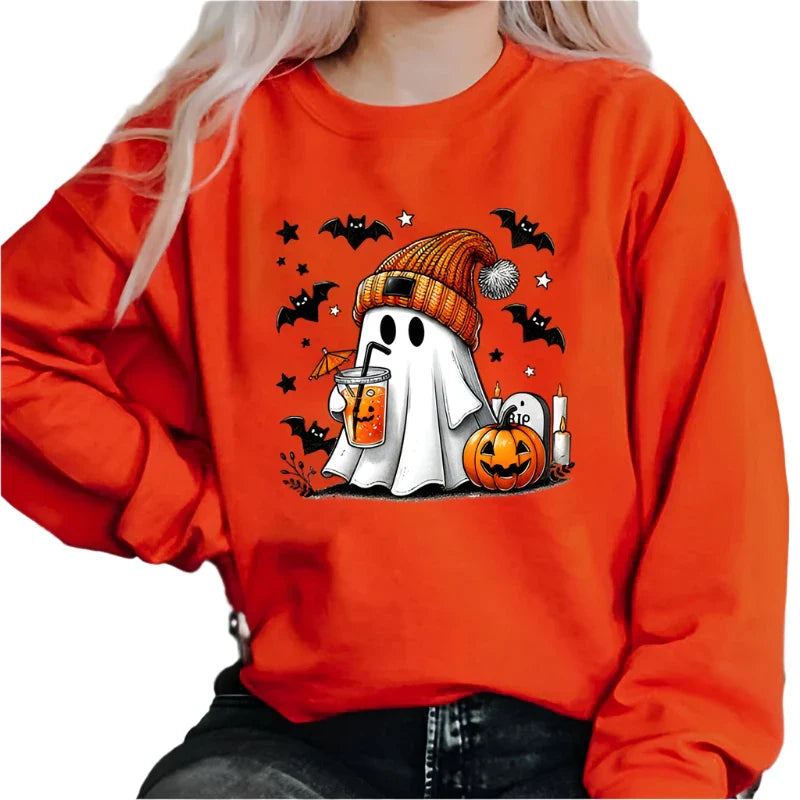 NovaWeen | Kuscheliges Halloween Sweatshirt mit Geist-Print