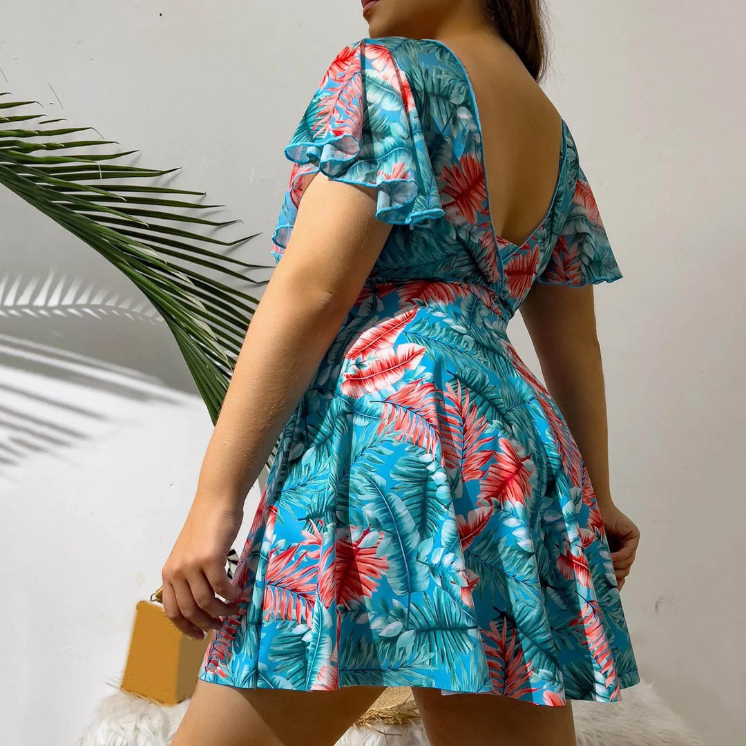 Amara | Tropisches Kleid mit Muster Damen