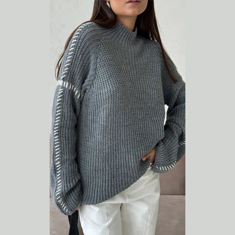 Lina | Warmer Damen-Strickpullover mit Struktur