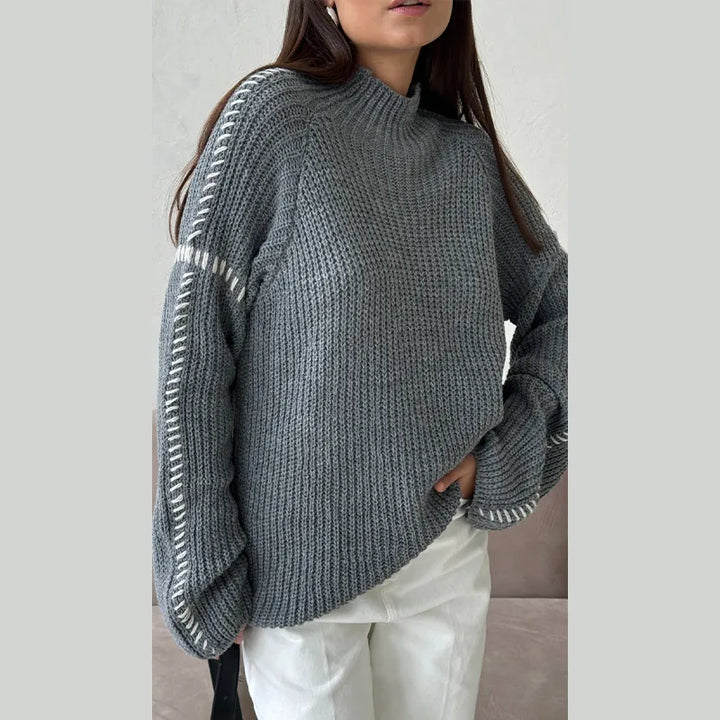 Lina | Warmer Damen-Strickpullover mit Struktur