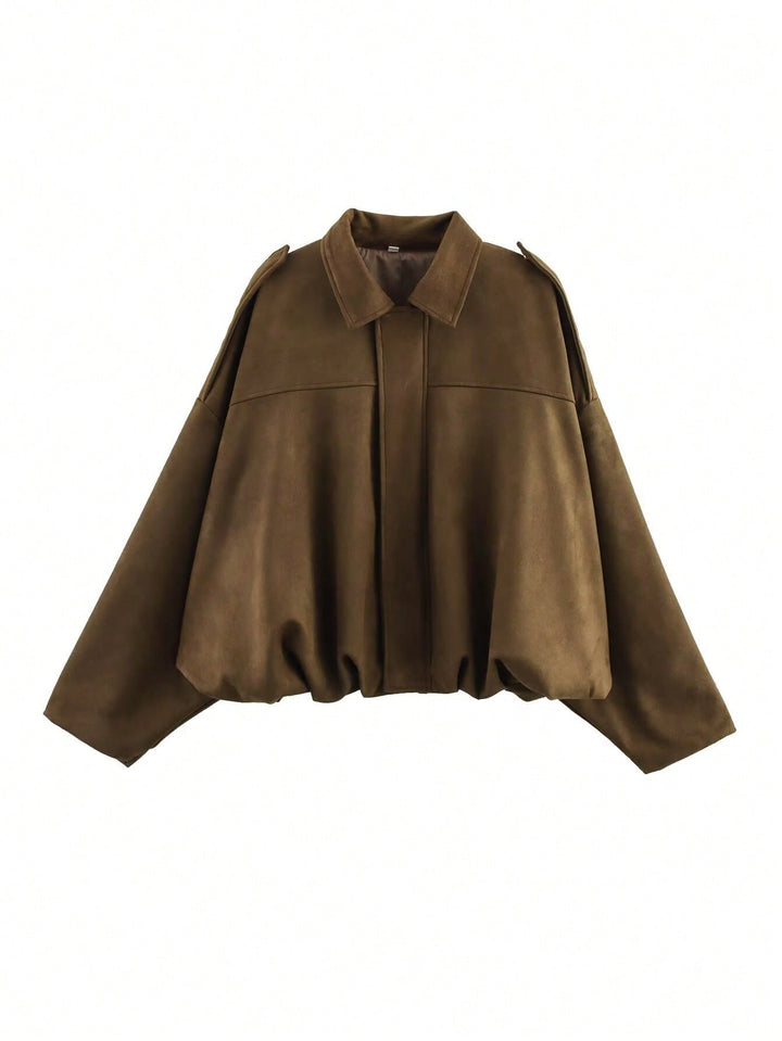 Lina | Stylische Wildlederjacke Damen im Pilotenlook