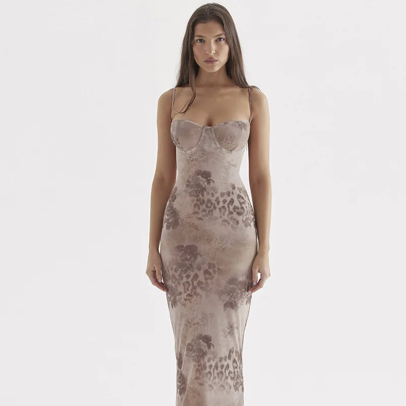Sophia | Maxikleid mit Leopardenmuster
