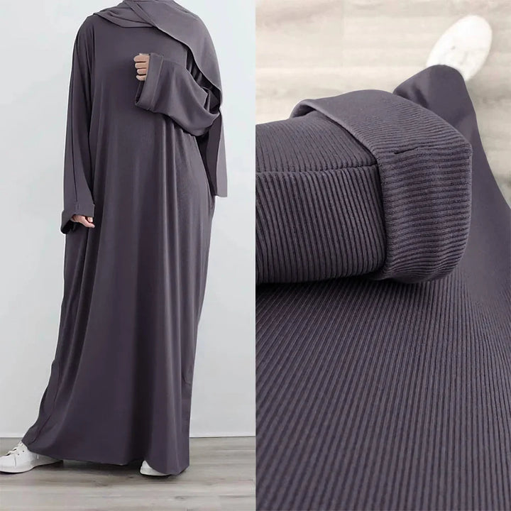 ESMA | Elegant gestrickte Abaya im Maxistil für Damen