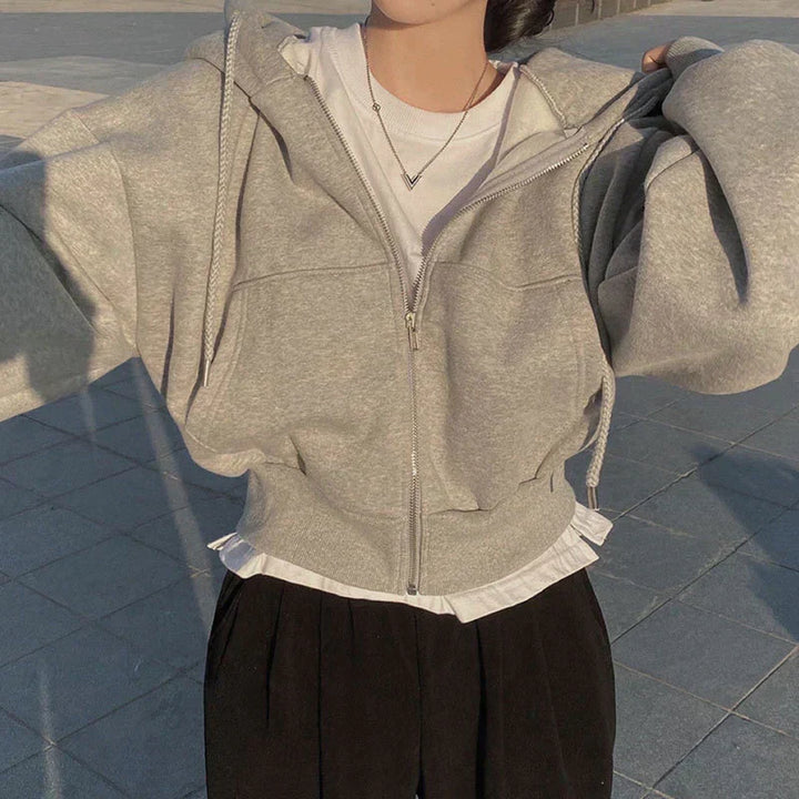 Mara | Lässiges Sweatshirt Damen mit Reißverschluss