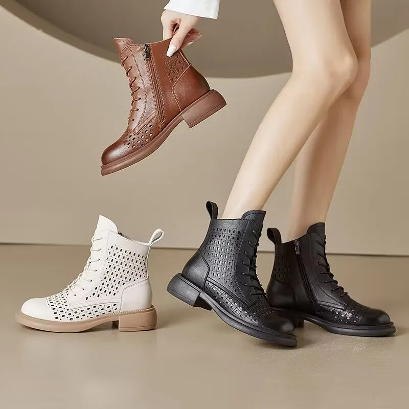 Modische Hohlstiefel mit bequemer Passform für Damen