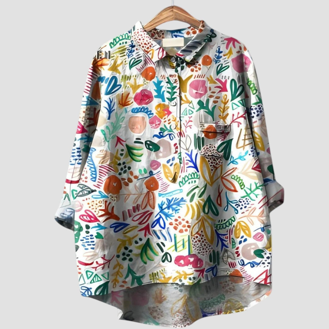 Sabrina | Trendige Bluse mit coolem Muster