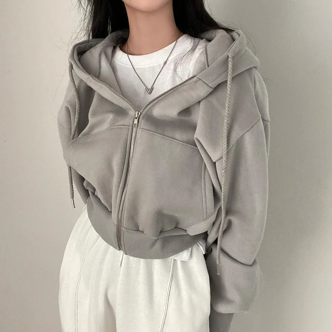 Mara | Lässiges Sweatshirt Damen mit Reißverschluss