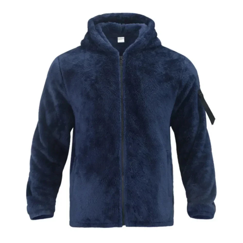 Markus | Fleecejacke für Herren mit Kapuze und Stil