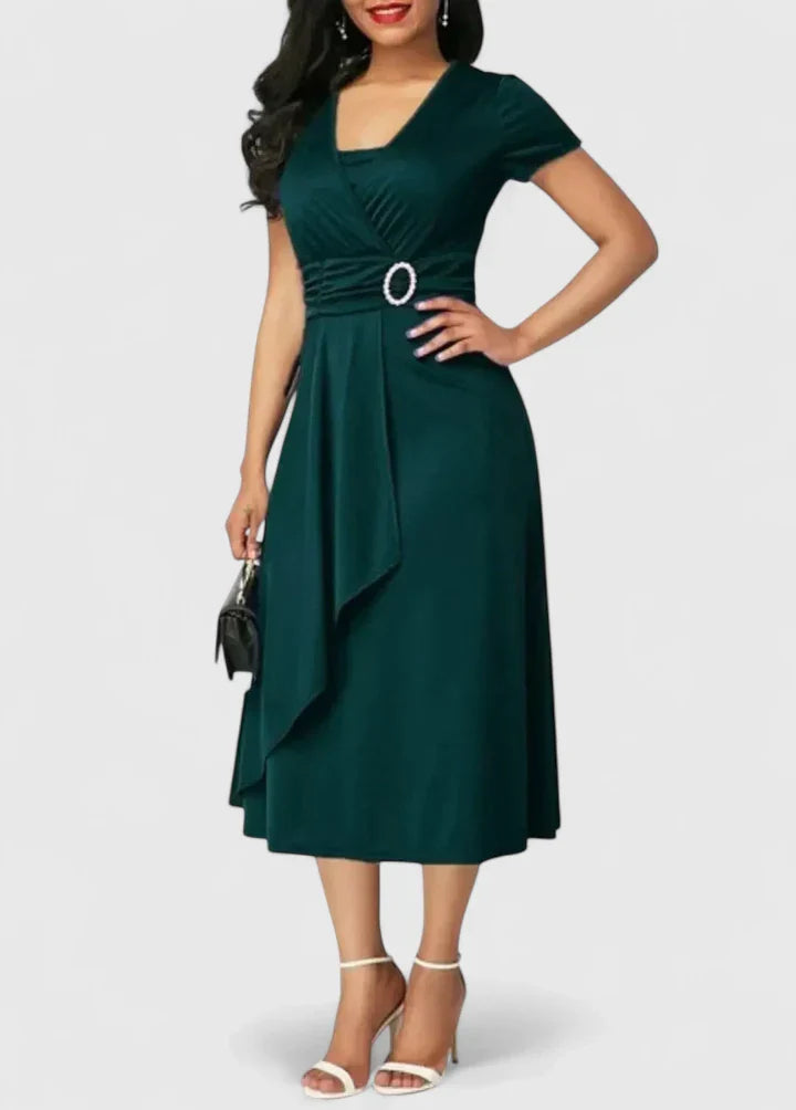 Laura | Schlichtes Midikleid Damen stilvoll & modern