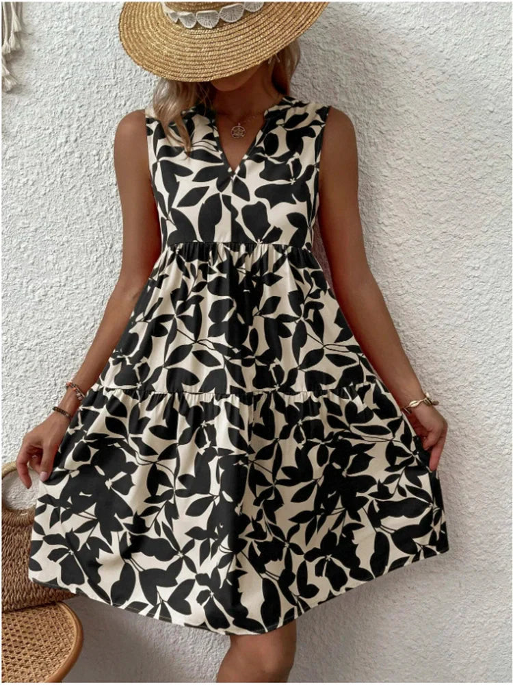 Catalina | Minikleid Boho-Druck Strand-Sommerkleid