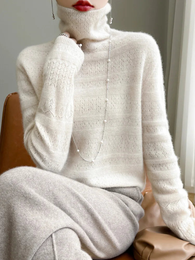 Tina | Minimalistischer Strickpullover aus Wolle