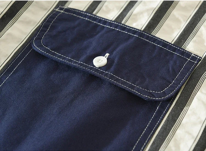 Latitude Stripes | Lässiges Button-Up in Übergröße