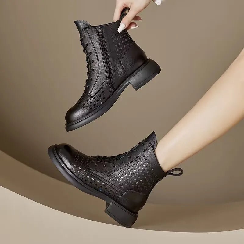 Modische Hohlstiefel mit bequemer Passform für Damen