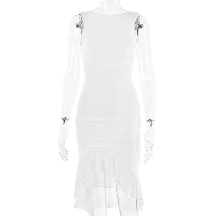 ROZZ | Midi-Kleid mit zarten Rüschen-Details