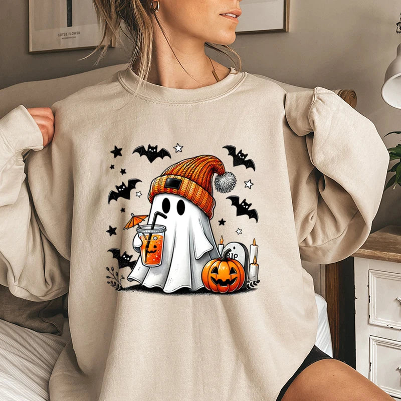 NovaWeen | Kuscheliges Halloween Sweatshirt mit Geist-Print