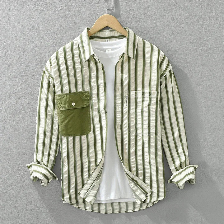 Latitude Stripes | Lässiges Button-Up in Übergröße