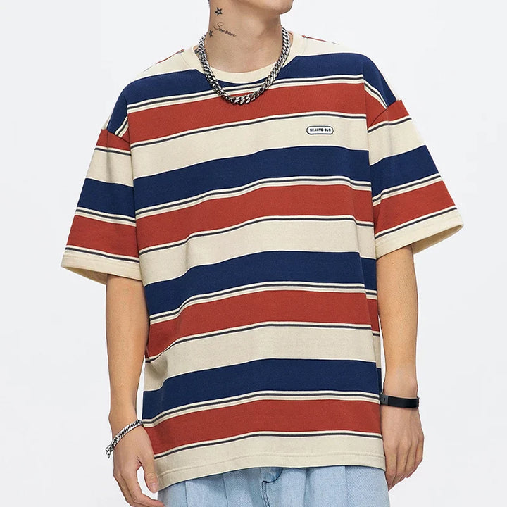 Grandeur Streifen | T-Shirt im modernen Oversize-Look