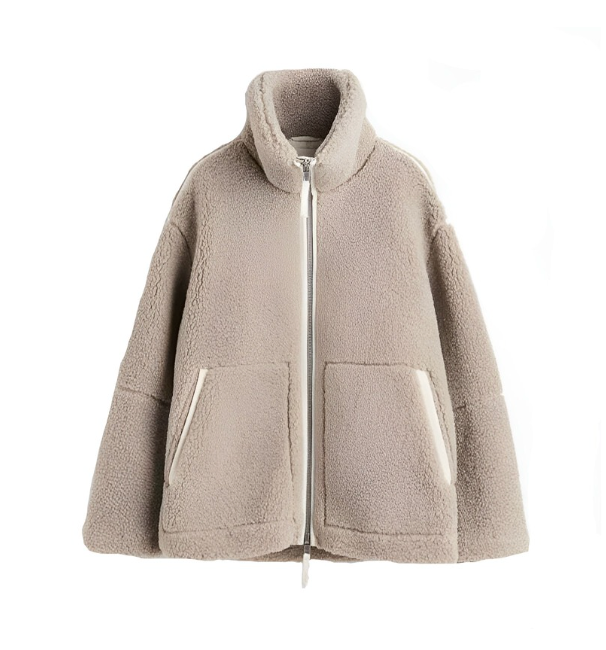 CAMILA | Flauschige Teddyjacke mit modischem Schnitt