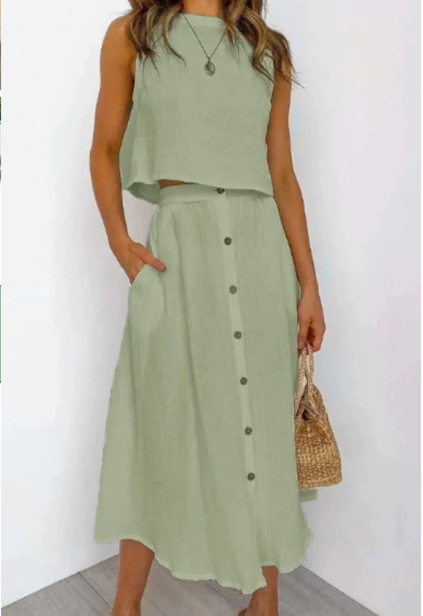 Sweet Waist | Zweiteiler in Unifarbe Damen